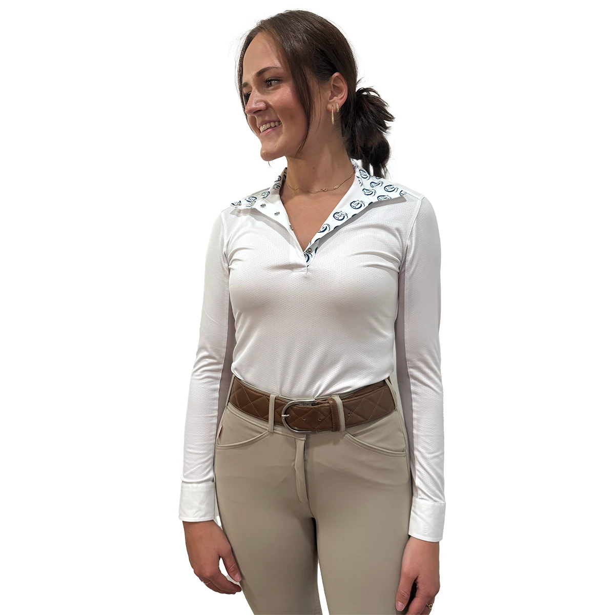 Essex Classics Ladies Tryon Talent Yarn Wrap Collar Long Sleeve Show Shirt 11 Essex Classics Ladies Tryon Talent Yarn Wrap Collar Long Sleeve Show Shirt - Image 9