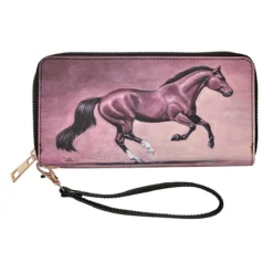 AWST Int'l "Lila" Bay Horse Clutch Wallet