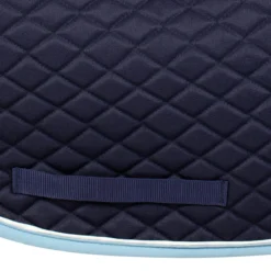 TuffRider Basic All Purpose Pad With Trim And Piping -Farm housse 100558 JPC TuffRider.Basic .AllPurpose.Saddle.Pad .Trim Piping Navy.LightBlue.White GirthStrap
