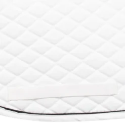 TuffRider Basic All Purpose Pad With Trim And Piping -Farm housse 100558 JPC TuffRider.Basic .AllPurpose.Saddle.Pad .Trim Piping White.White .Black GirthStrap