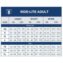 Tipperary Ride Lite -Farm housse 1009 08 Ride Lite Adult Stock Size Chart