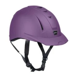 IRH Equi-Pro Deluxe Schooling Helmet -Farm housse 1239 Purple Main