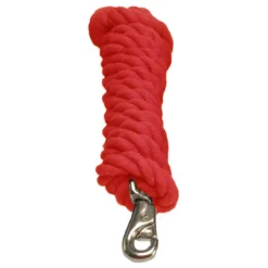Cotton Lead Rope With Bull Snap -Farm housse 1289 Jacks Cotton.Lead .Rope .With .Bull .Snap Red