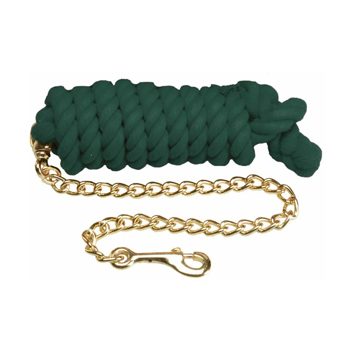 Cotton Lead Rope With Brass Plated Chain And Snap 5 Cotton Lead Rope With Brass Plated Chain And Snap - Image 3