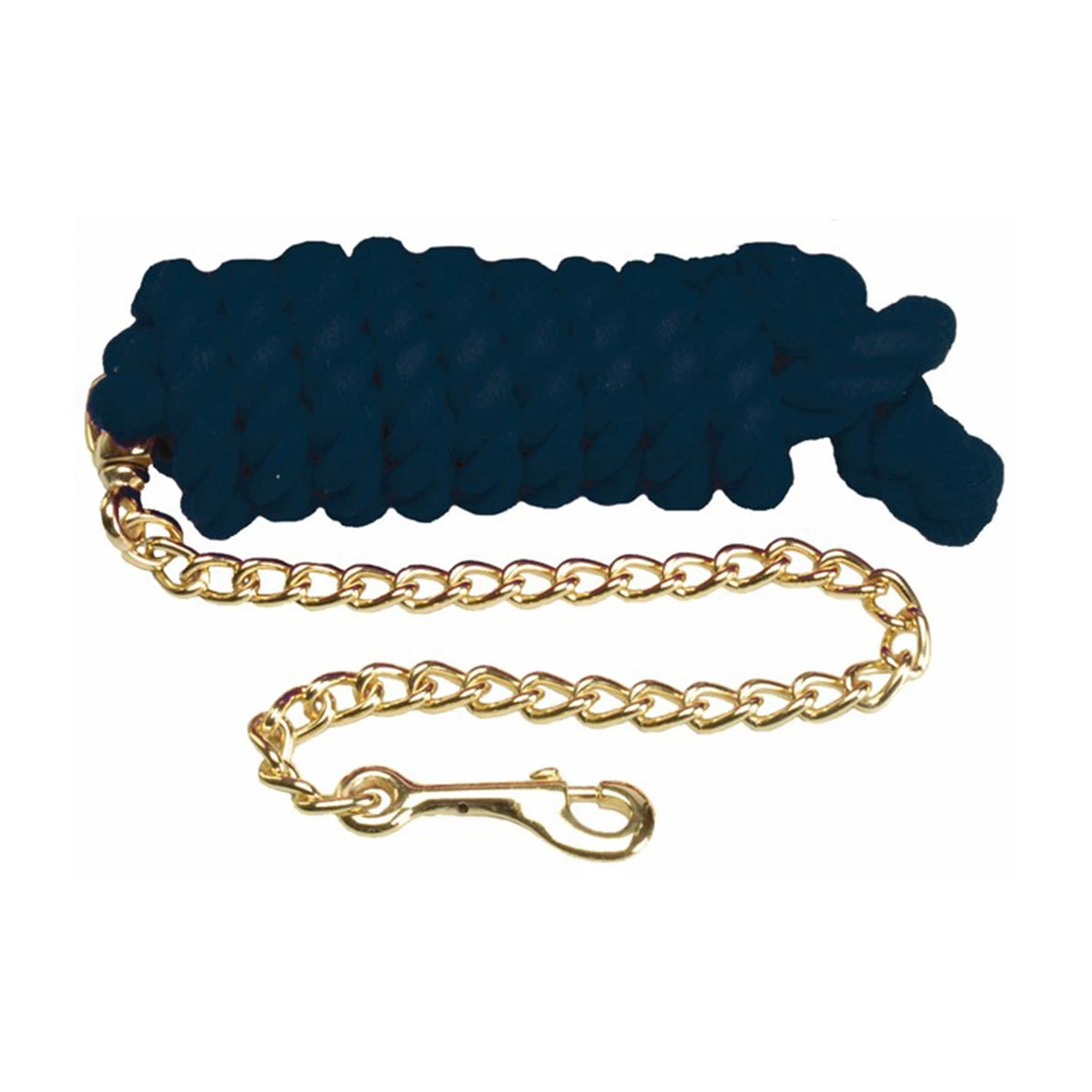 Cotton Lead Rope With Brass Plated Chain And Snap 6 Cotton Lead Rope With Brass Plated Chain And Snap - Image 4