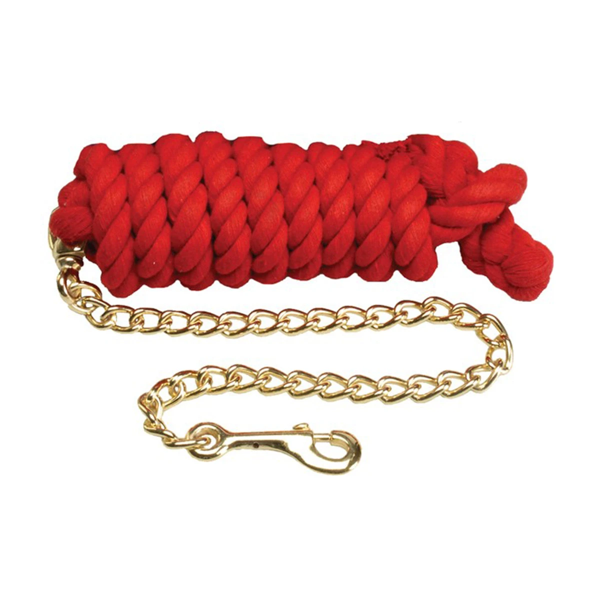 Cotton Lead Rope With Brass Plated Chain And Snap 8 Cotton Lead Rope With Brass Plated Chain And Snap - Image 6