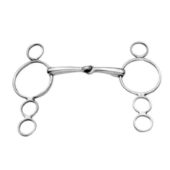 Weatherbeeta Korsteel Stainless Steel Jointed 3 Ring Dutch Gag Bit