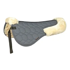 Equiline Cloud Synthetic Sheepskin Half Pad -Farm housse 181B11243 Equiline Cloud.Synthetic.Sheepskin.Half .Pad Grey
