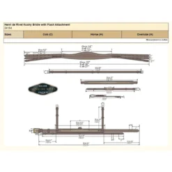 HDR Kushy Bridle With Detachable Flash -Farm housse 24184 JPC Size.Chart