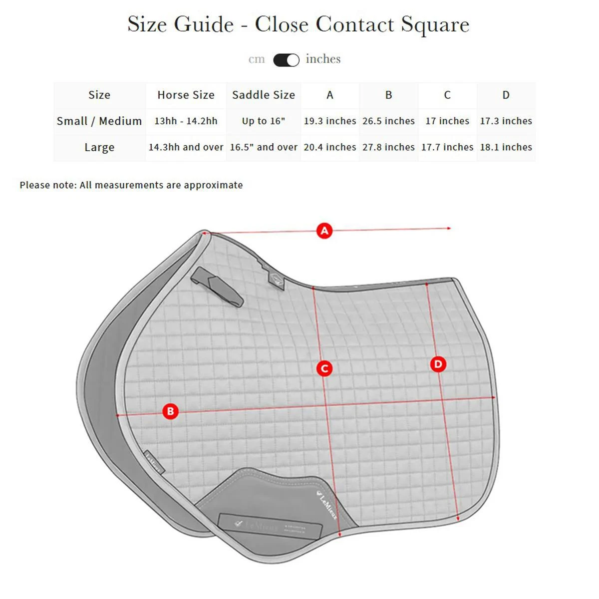 LeMieux Suede Close Contact Square Pad 5 LeMieux Suede Close Contact Square Pad - Image 3