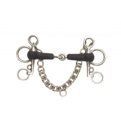 Centaur Stainless Steel Rubber Mouth Tom Thumb Pelham Bit