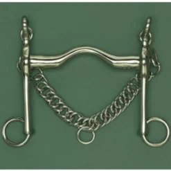 AlBaCon German Silver Weymouth Wide Port Bit W-Chain 17MM Mouth