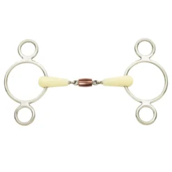 Happy Mouth Copper Roller Mouth 2-Ring Pessoa Gag Bit