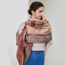 AWST Int'l Baroque Horses Acrylic Cashmere Scarf -Farm housse 526fd3d1af996b95b4a71821b29d6491