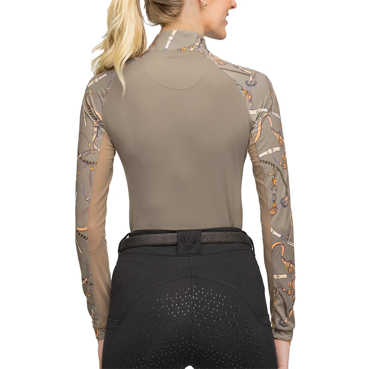 Kastel Long Sleeve Belts Print 1/4 Zip Shirt 7 Kastel Long Sleeve Belts Print 1/4 Zip Shirt - Image 5