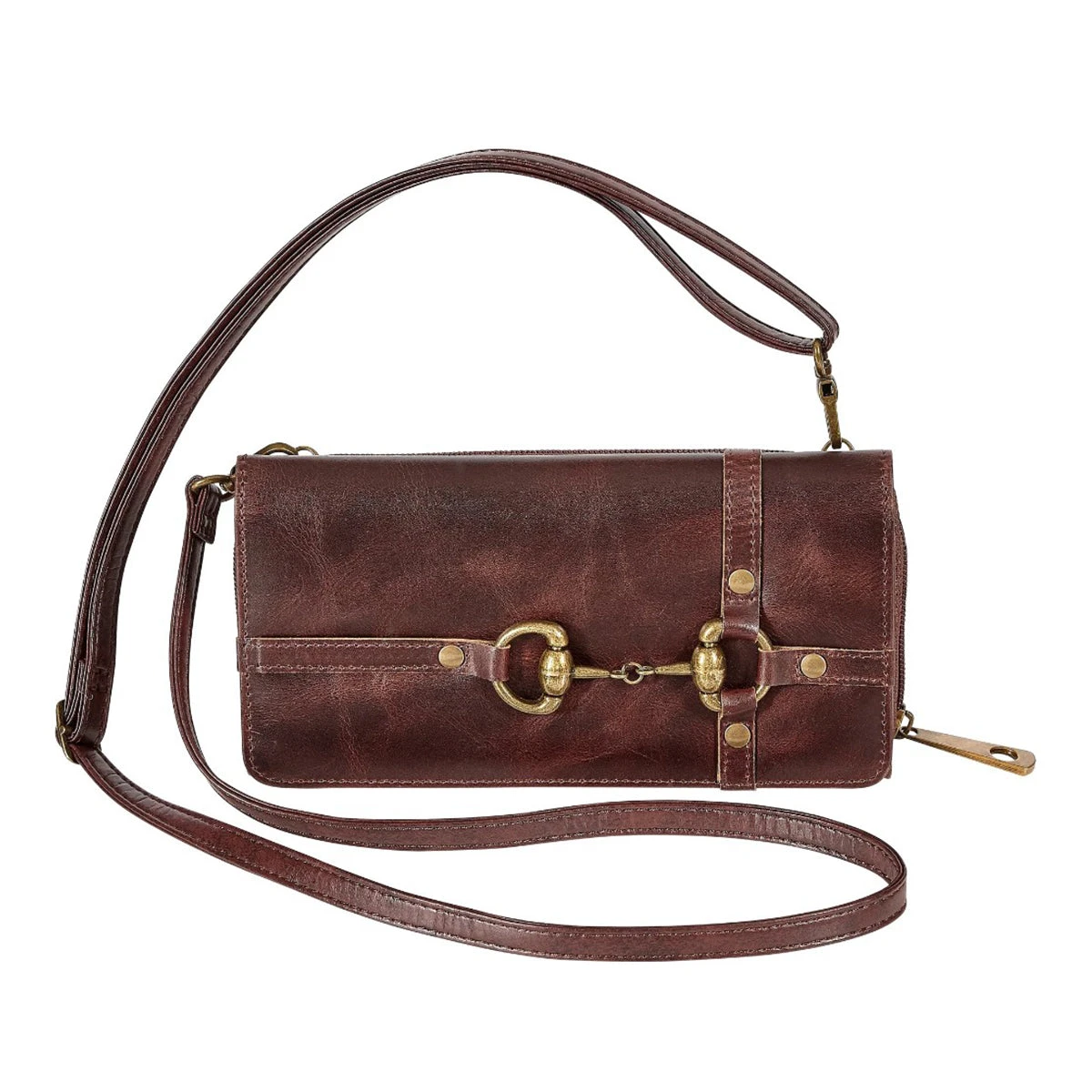 AWST Int'l Snaffle Bit Leather Cross Body Wallet 3 AWST Int'l Snaffle Bit Leather Cross Body Wallet