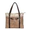 AWST Int'l Colorblock Snaffle Bit Laptop Tote -Farm housse 63055 JPC Laptop.Tote Brown Front