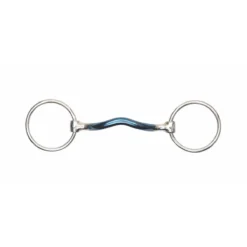 Shires Blue Alloy Mullen Mouth Loose Ring Bit
