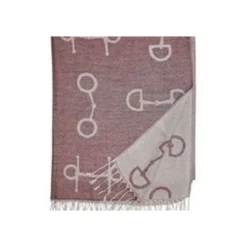 AWST Int'l "Lila" Snaffle Bit Pashmina Scarf 11 AWST Int'l "Lila" Snaffle Bit Pashmina Scarf -Farm housse 63GG1062 Pashmina.Scarf Burgundy