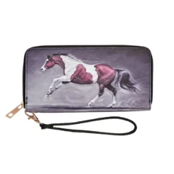 AWST Int'l "Lila" Paint Horse Clutch Wallet