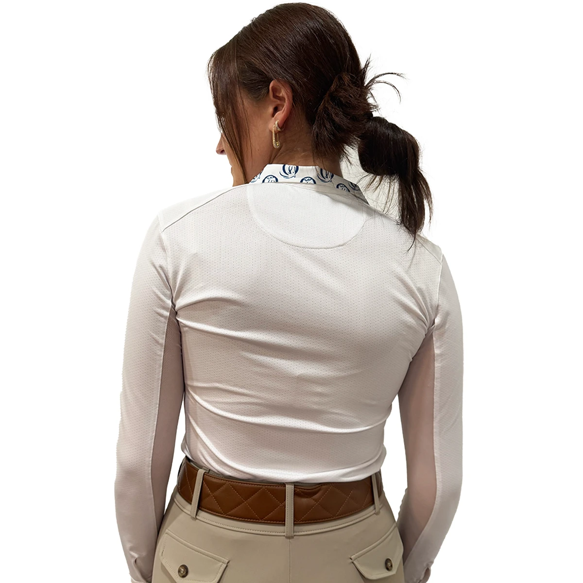 Essex Classics Ladies Tryon Talent Yarn Wrap Collar Long Sleeve Show Shirt 7 Essex Classics Ladies Tryon Talent Yarn Wrap Collar Long Sleeve Show Shirt - Image 5