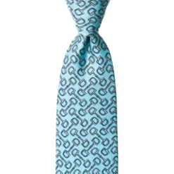 Wild Attire Inc. Bit By Bit Blue Silk Tie