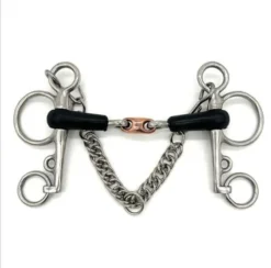 AJR Rubber Copper French Link Pelham Bit