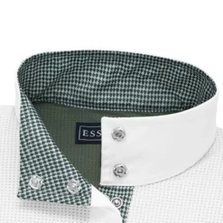 Essex Classics Ladies "Houndstooth Green" Luna Performance Short Sleeve Show Shirt -Farm housse 908d1390d4f4367c7a73d051fccd8014