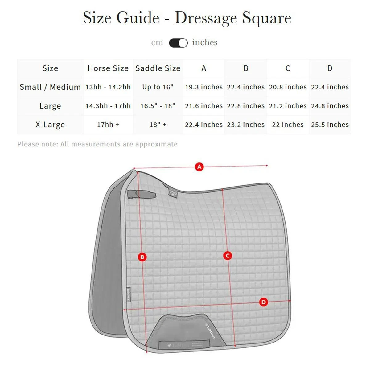 LeMieux Cotton Dressage Square Pad 5 LeMieux Cotton Dressage Square Pad - Image 3