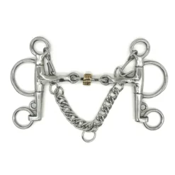 AJR Twisted Brass Disc Pelham Bit