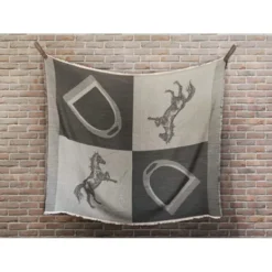 Oakbark & Chrome Blanket Scarf -Farm housse BS LAT 001 Oakbark.Chrome Blanket.Scarf Piebald