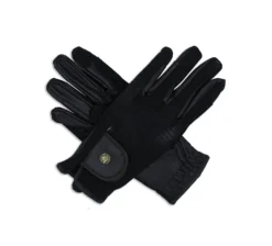 Sixteen Cypress Riding Gloves, Black Mesh
