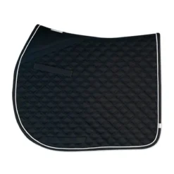 Lettia Coolmax AP Saddle Pad -Farm housse Blk White Piping