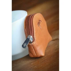 Penelope Coin Purse -Farm housse CPB French.EQ Penelope Coin.Purse Zipper Brandy