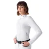 Equiline Women's Colid Long Sleeve Competition Polo - Sale 2 Equiline Women's Colid Long Sleeve Competition Polo - Sale -Farm housse EQLine H00912 ColidLS White