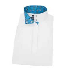 Essex Classics Ladies Cows And Bulls Talent Yarn Straight Collar Short Sleeve Performance Show Shirt