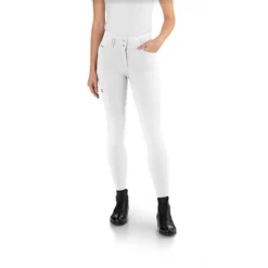 Ego7 Women's Jumping CA Knee Patch Breech -Farm housse Ego7 Jumping.CA .Breeches White Front