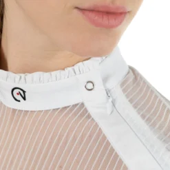 EGO 7 Women's Nina Long Sleeve Show Shirt -Farm housse Ego7 Womens.Nina .LS .Show .Shirt White Detail