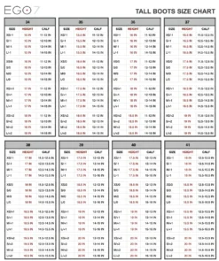 EGO 7 Orion Field Boots 25 EGO 7 Orion Field Boots -Farm housse Ego7 sizechart US