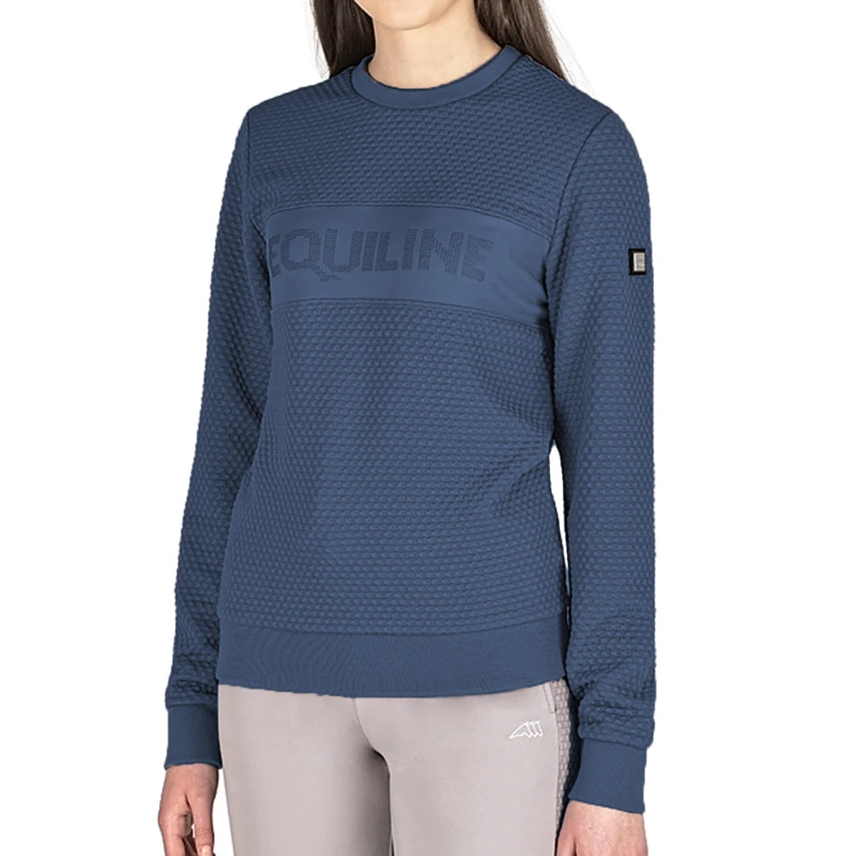 Equiline Women's Elspete Textured Crew Neck Sweatshirt 3 Equiline Women's Elspete Textured Crew Neck Sweatshirt