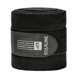Equiline Polo Fleece Bandage Set 8 Equiline Polo Fleece Bandage Set -Farm housse Equiline Fleece.Polo .Wraps Set.of .4 181MD04000006 01 Black