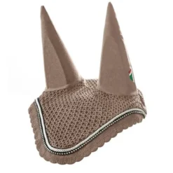Equiline Rio Ear Bonnet With Rhinestone Trim -Farm housse Equiline Rio.Ear .Bonnet.With .Rhinestone.Trim Cappucino