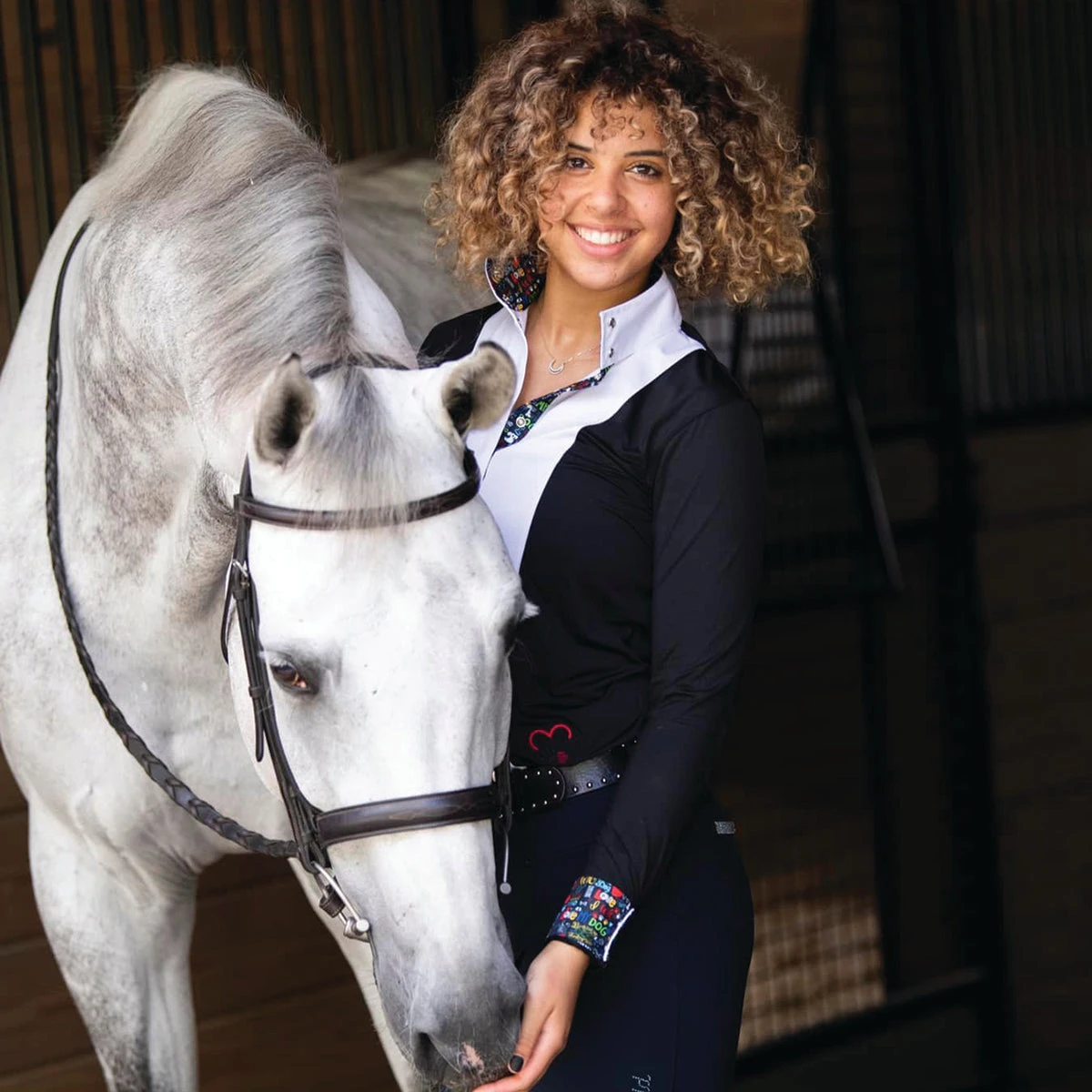 Essex Classics Ladies Danny & Ron’s “I Love My Dog” Luna Performance Long Sleeve Show Shirt 4 Essex Classics Ladies Danny & Ron’s “I Love My Dog” Luna Performance Long Sleeve Show Shirt - Image 2