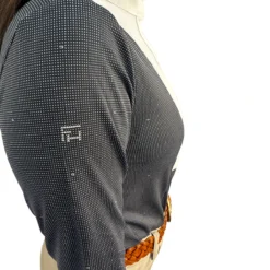 For Horses Women's Aliyah Long Sleeve Show Shirt -Farm housse For Horses Logo