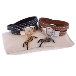 Penelope Signature Bracelet -Farm housse French.EQ Penelope.Signature.Bracelet Black.Brandy.2