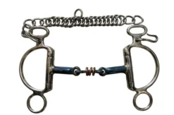 Jump'in Felipe Blue Steel French Link With Copper Rings Bit