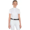 Equiline JupiterK Girl's Short Sleeve Show Shirt -Farm housse H05017 EQline JupiterK White