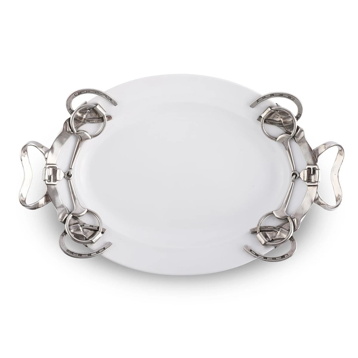 Arthur Court Equestrian Large Stoneware Tray 4 Arthur Court Equestrian Large Stoneware Tray - Image 2