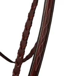 Huntley Equestrian Classic Fancy Stitched Schooling Hunter Bridle With Reins -Farm housse Huntley.Equestrian Classic.Fancy .Stitched.Bridle.With .Reins Brown Detail.4