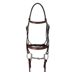Huntley Equestrian Classic Fancy Stitched Schooling Hunter Bridle With Reins